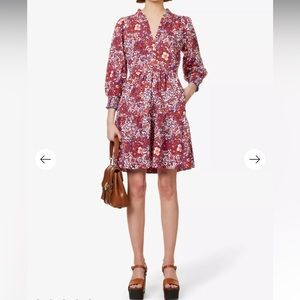 ME & EM floral Print V-Neck Dress